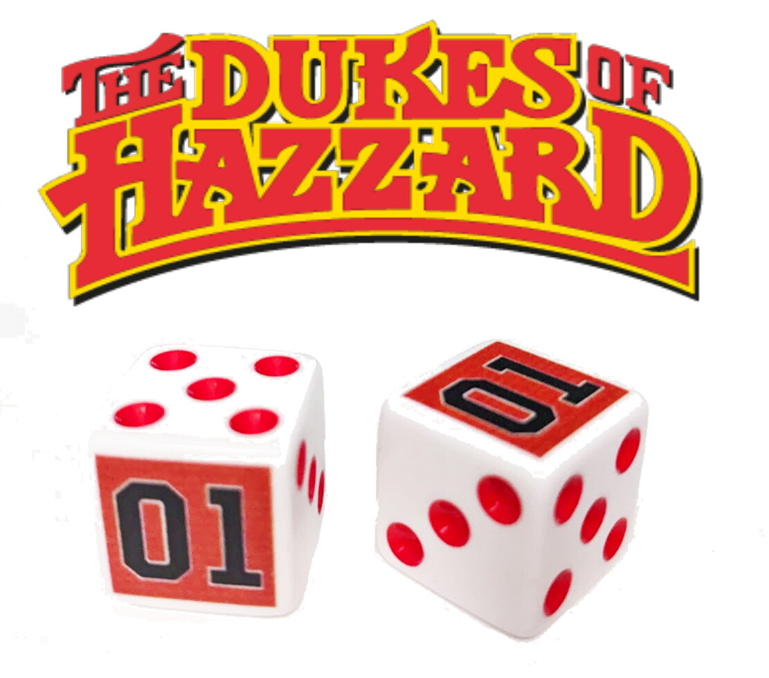 The Dukes Of Hazzard Car Dice Pair Set Collectible Board Game Night Rare