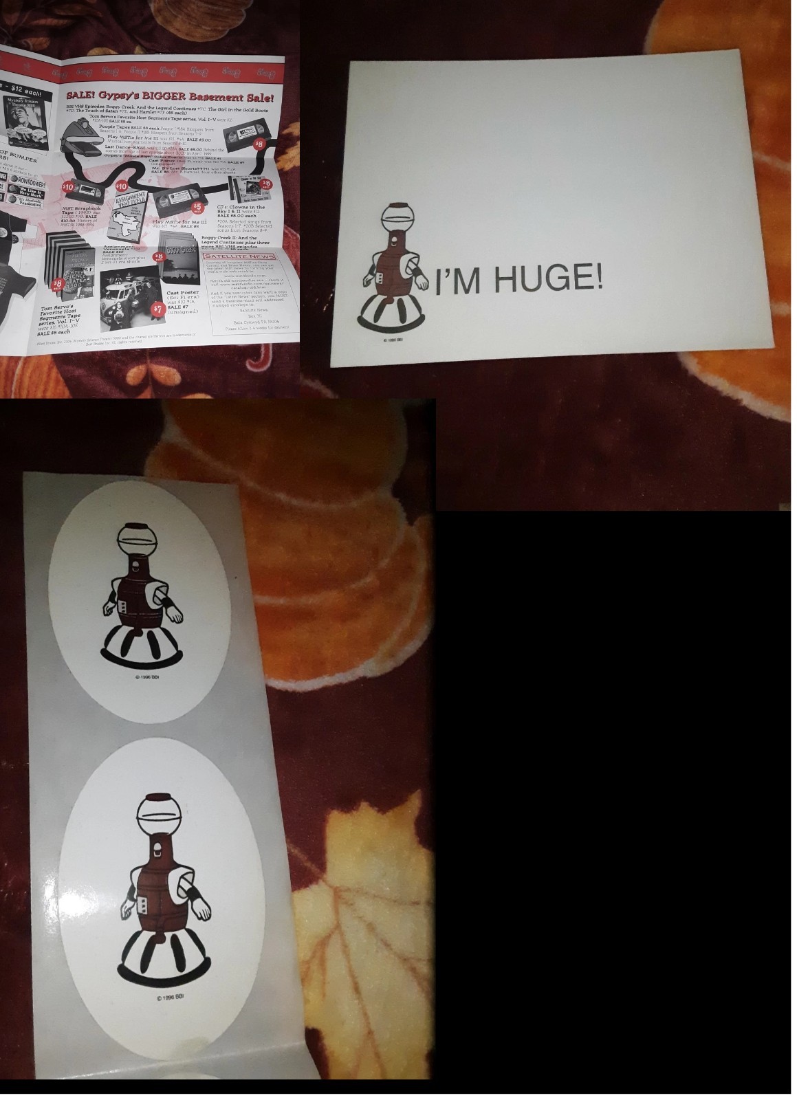 Mystery Science Theater 3000 Collector Lot Stickers Post It Catalog Holiday 2004