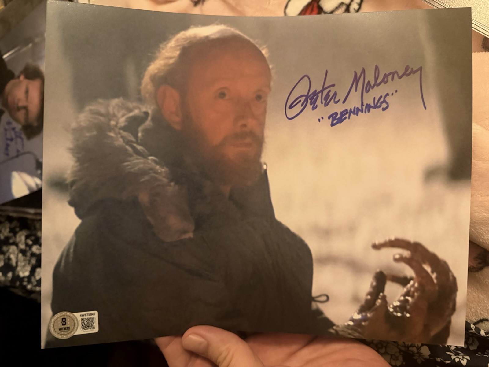 Beckett certified BAS signed photo Peter Maloney THE THING 8×10 John Carpenter