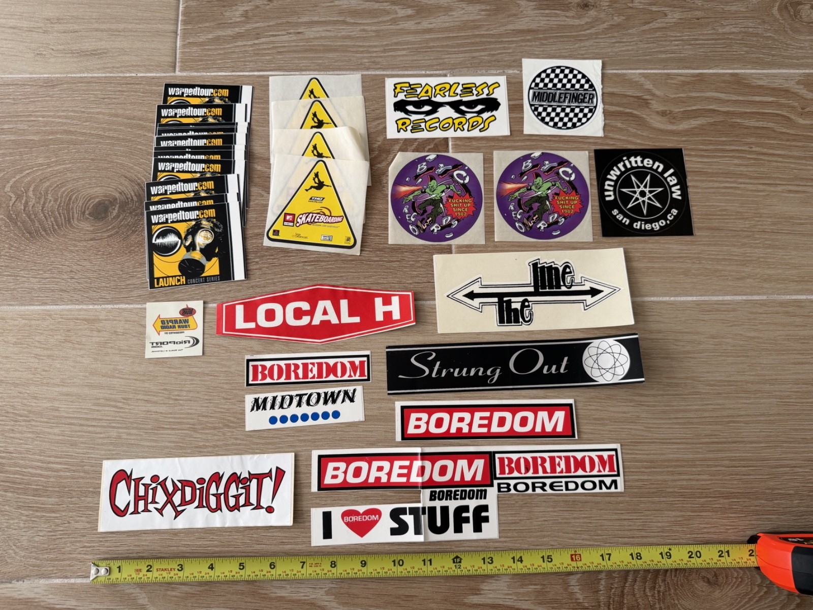 Vintage Punk Rock Sticker Lot Strung Out Warped Tour Local H Unwritten Law