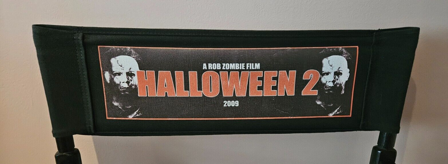 Rare Halloween 2 2009 Movie Canvas Director Chair Back With COA Rob Zombie Movie