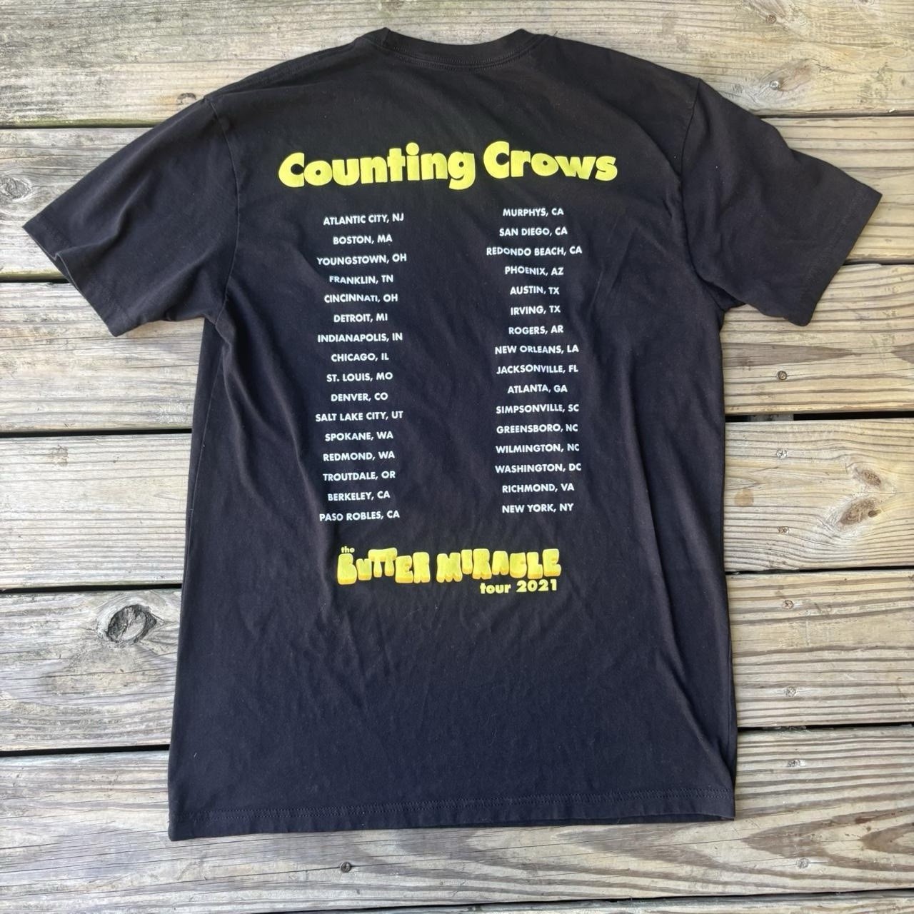 Counting Crows Butter Miracle Tour 2021 Black T-Shirt Size L