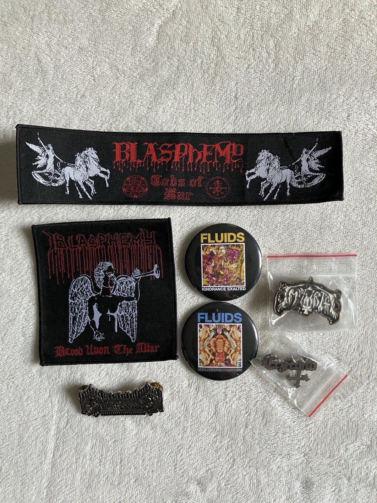 Black Metal Death Metal Pin Patch Lot Immortal Blasphemy Fluids Ross Bay Cult