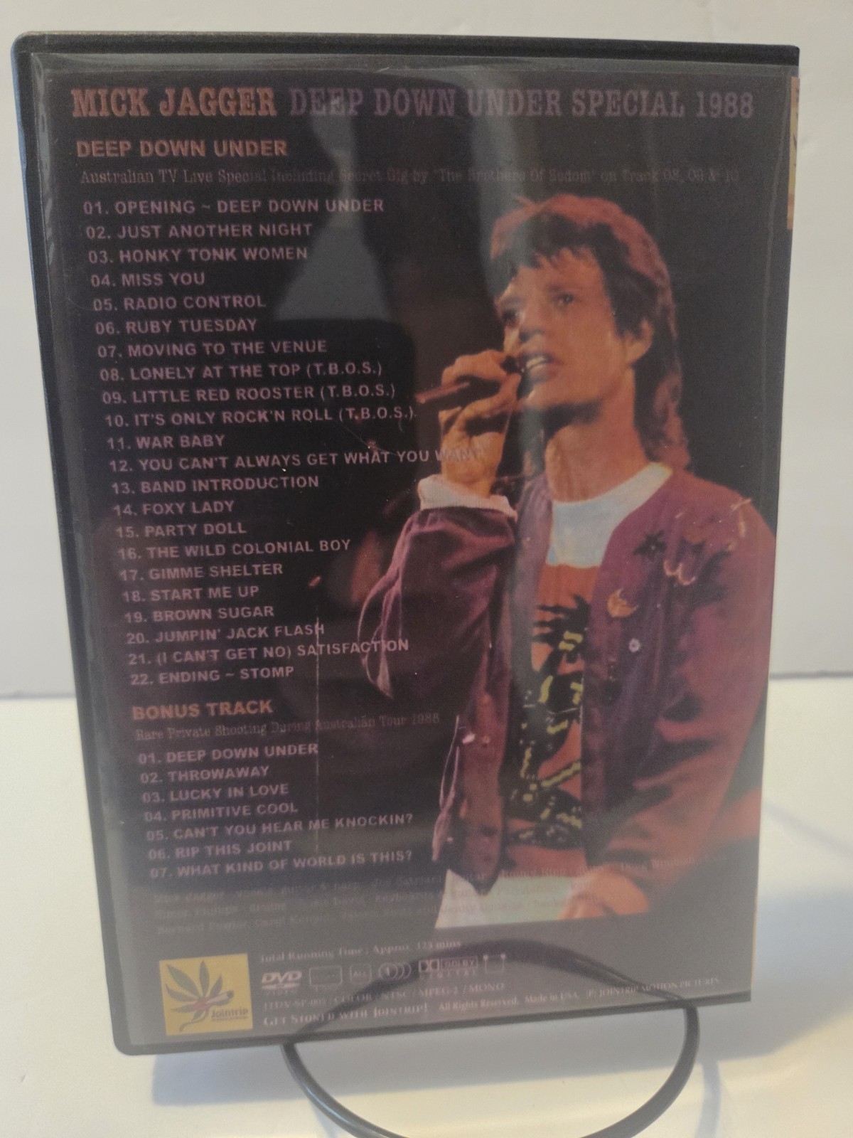Mick Jagger Deep Down Under Special 1988 tour Dvd Rare Excellent Condition
