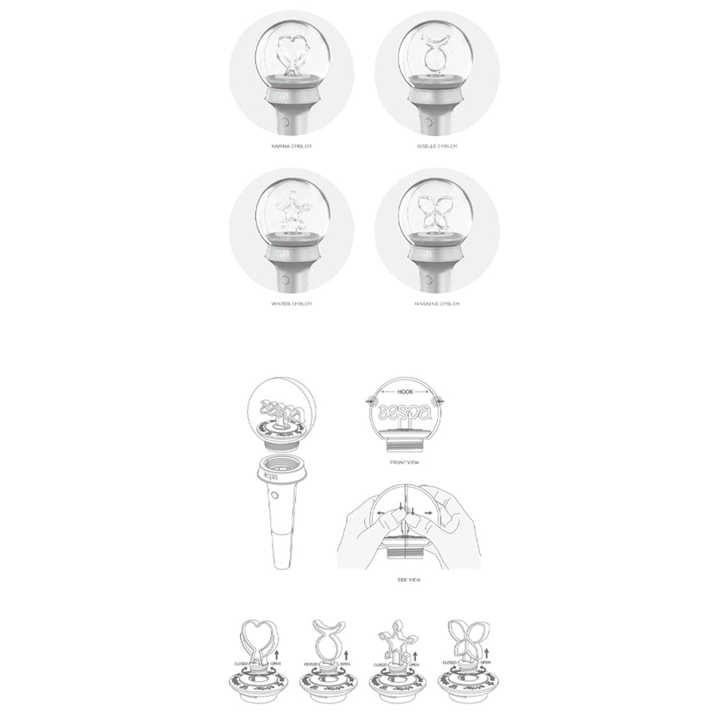 DREAMUS [Light Stick] AESPA – OFFICIAL LIGHT STICK, 94x94x257 mm