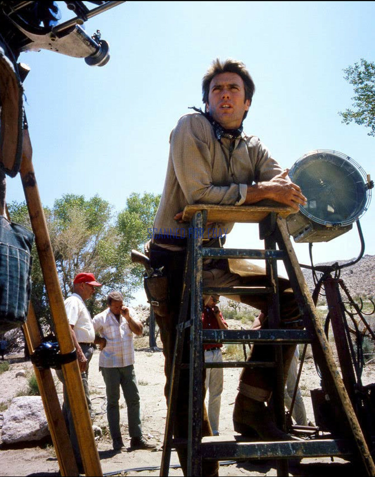 RAWHIDE CLINT EASTWOOD AS ROWDY YATES RARE BEHIND THE SCENES PHOTO