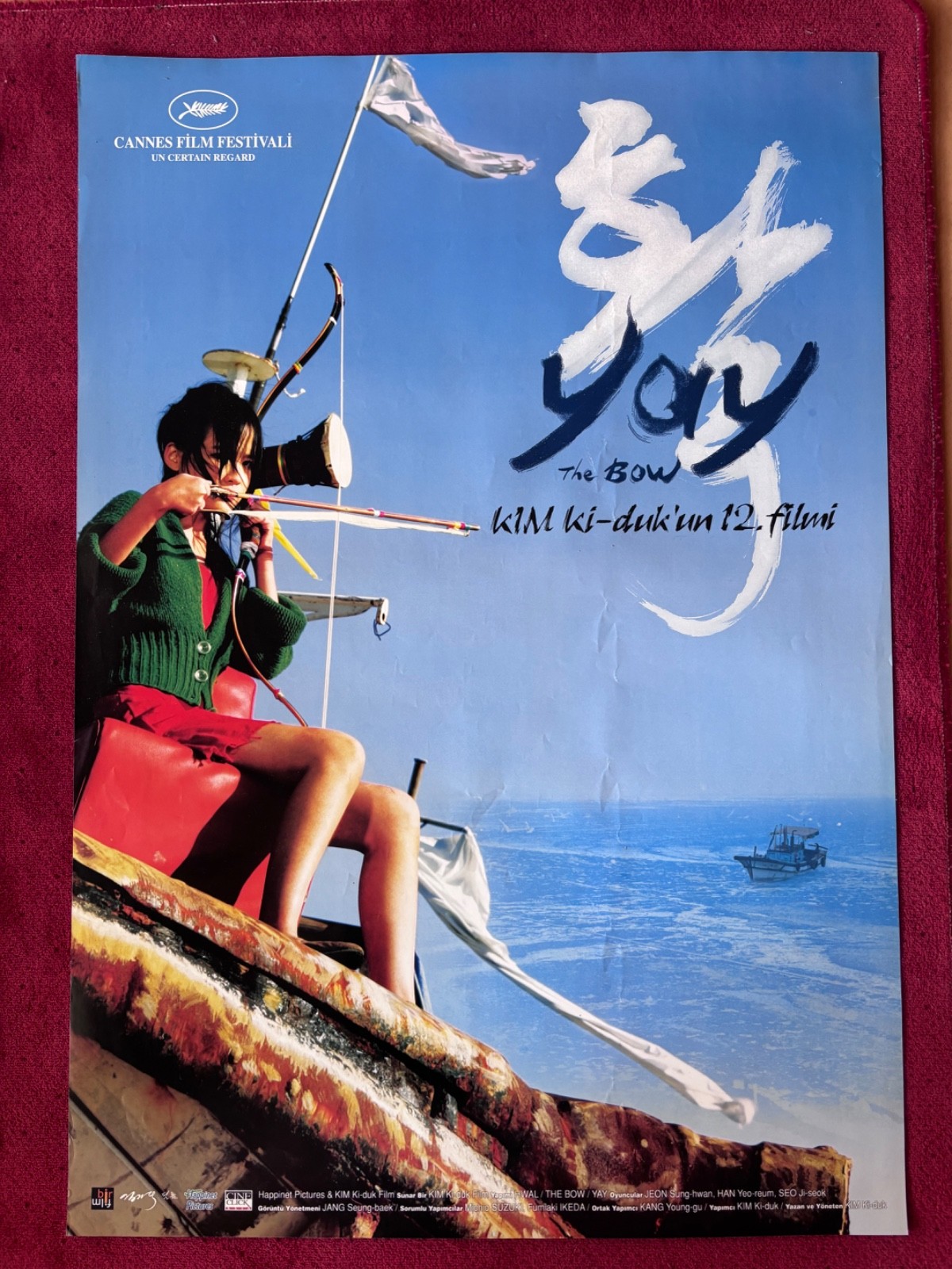 The Bow 2005 Original Turkish Movie Poster Kim Ki-duk Cannes Film Festival Yay