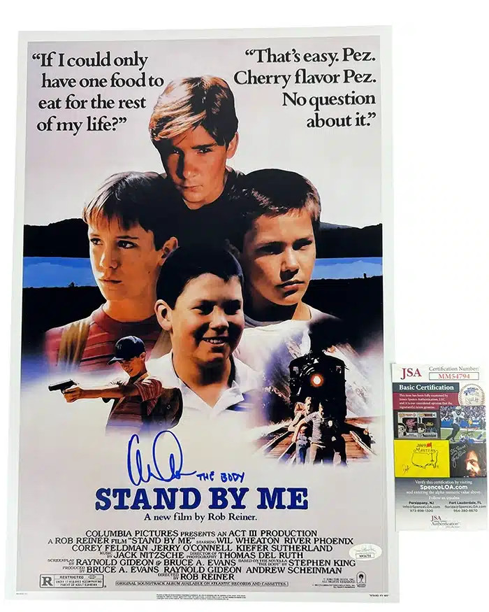 Kent Luttrell signed 12×18 Poster Ray Brower Stand by Me JSA Authentication