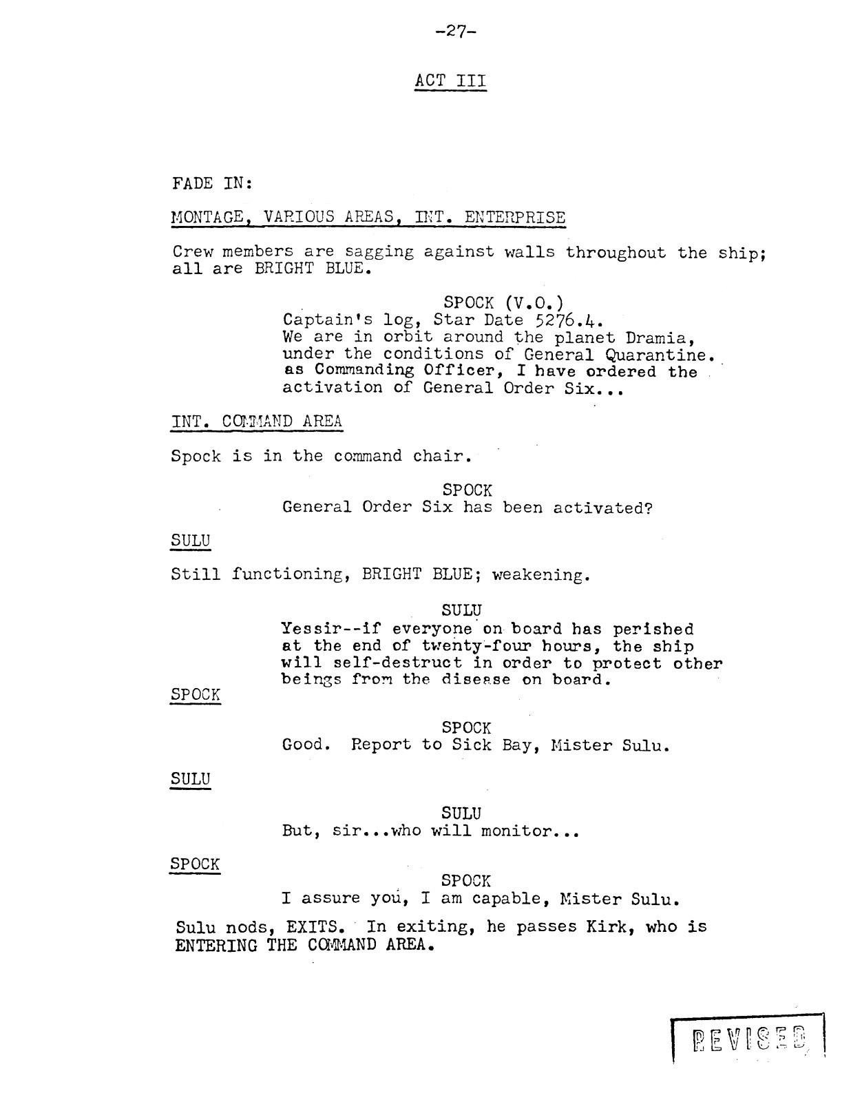 Animated Star Trek “Albatross” Script, Storyboard, Model Sheets – Reprint