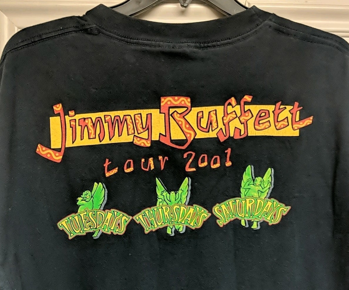 Jimmy Buffett Corona Tuesdays Thursdays Saturdays 2001 Tour Tshirt Sx XL