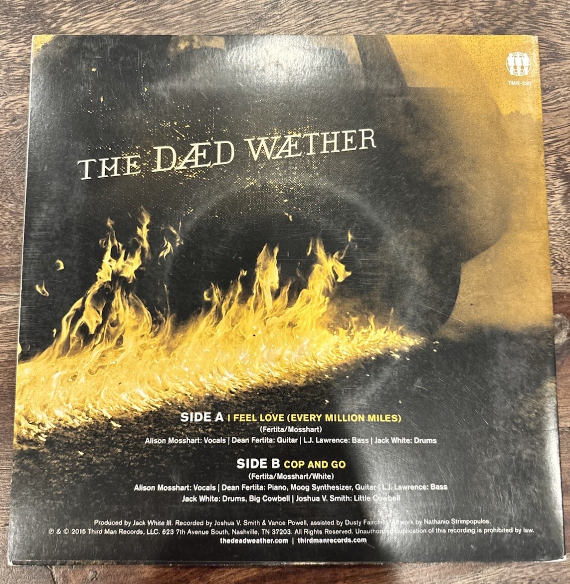 The Dead Weather Signed Vinyl 7 Inch Jack White Alison Mosshart PSA Authentic
