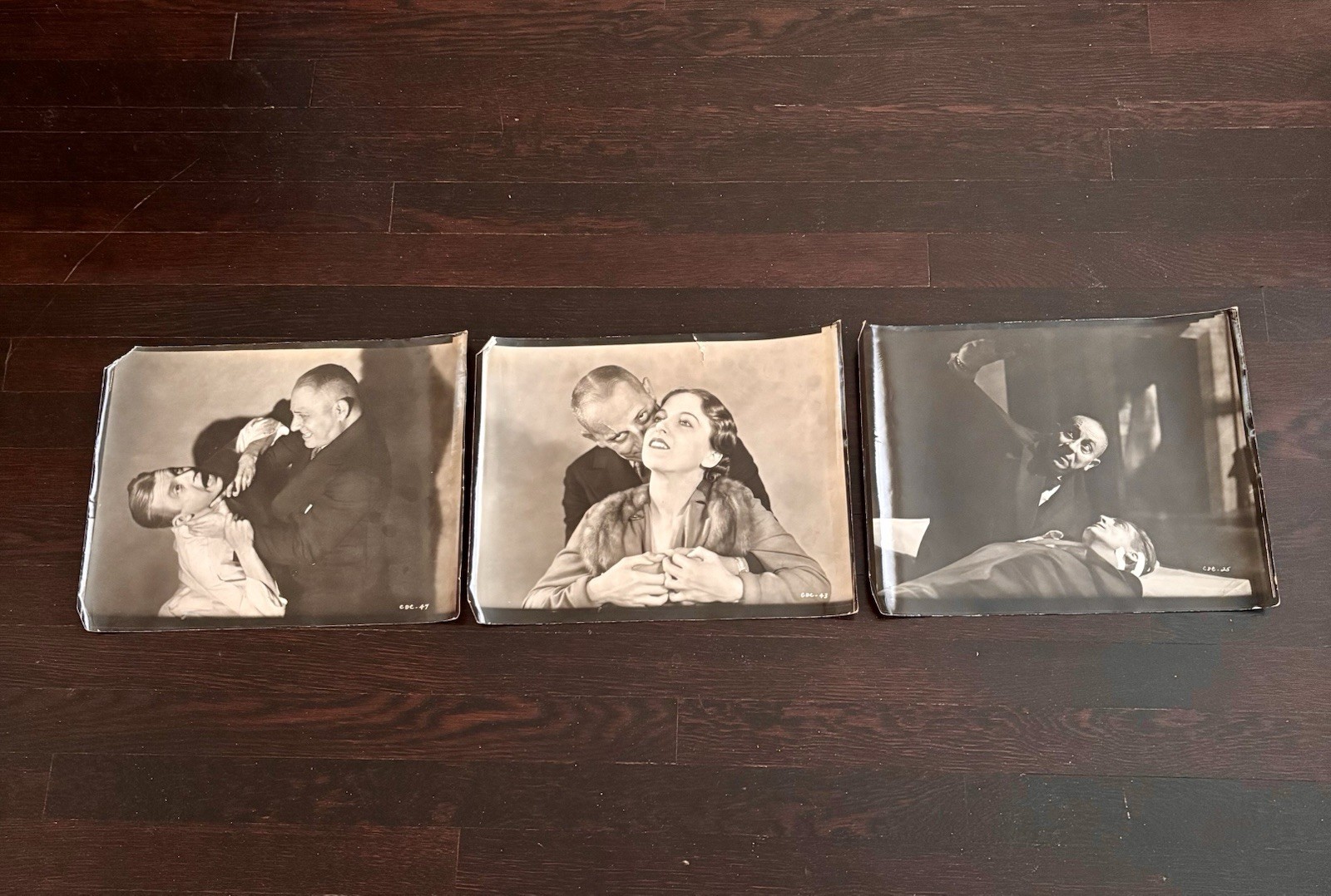 3 Horror Movie Stills The Crime Of Doctor Crispi Erich Von Stroheim Rare 11×14