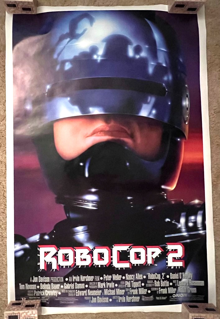 RoboCop 2 1990 Double-Sided Movie Poster 27×41 Peter Weller Nancy Allen Rolled