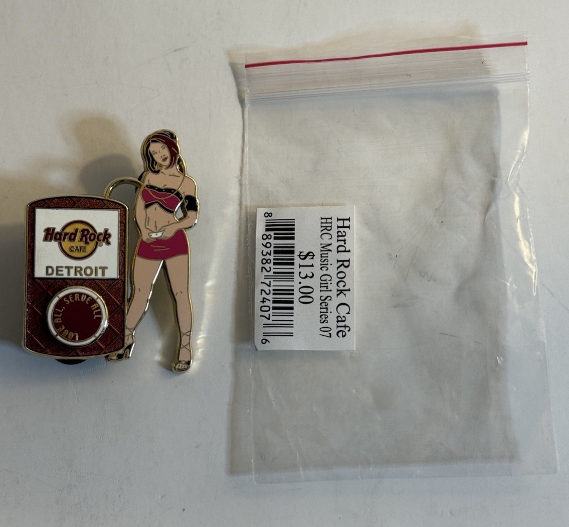 Hard Rock Cafe Pin Detroit 2007 Music Girl Series Sexy Girl LE 300