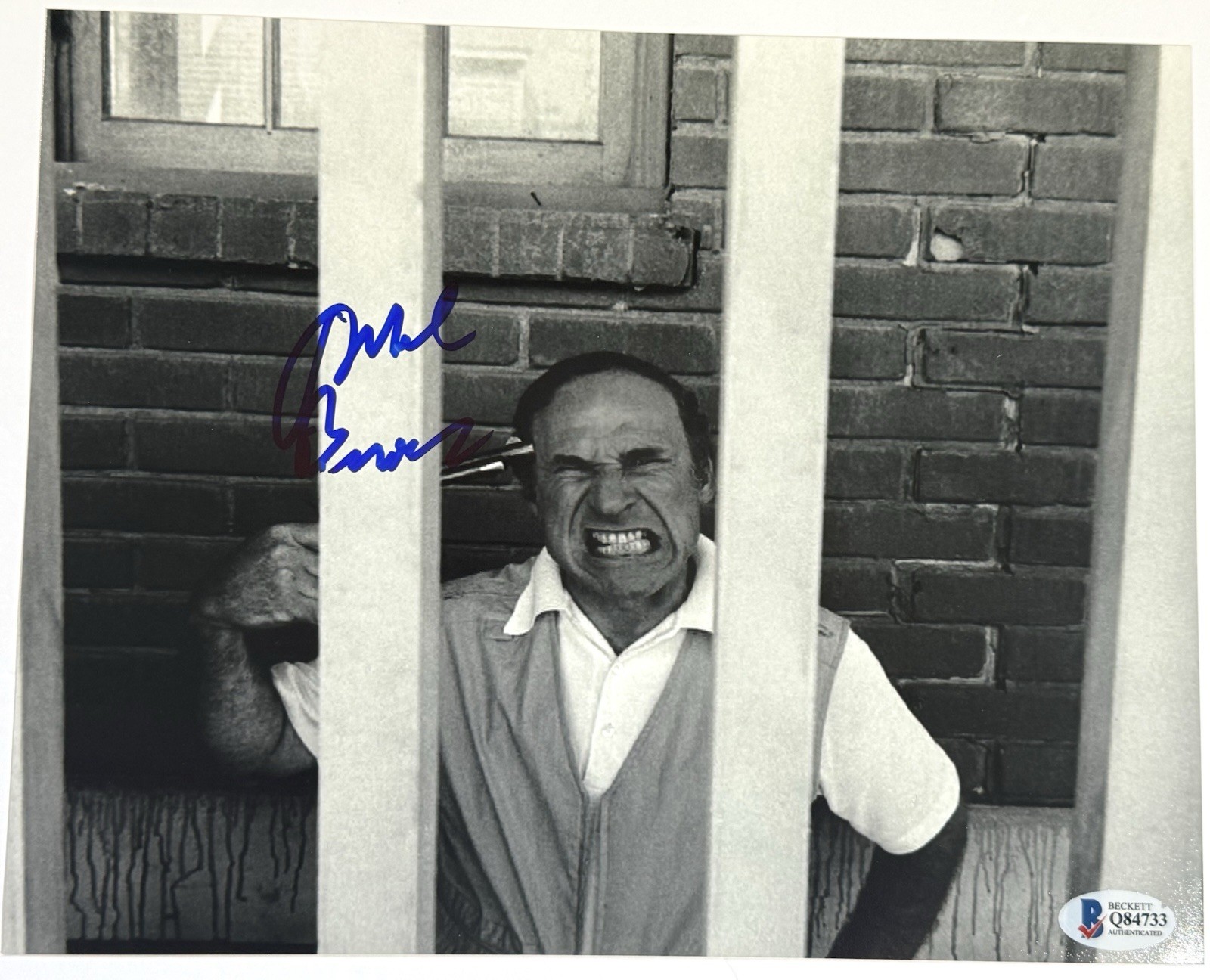 Mel Brooks signed Photo 8×10 inch candid b&w image beckett coa