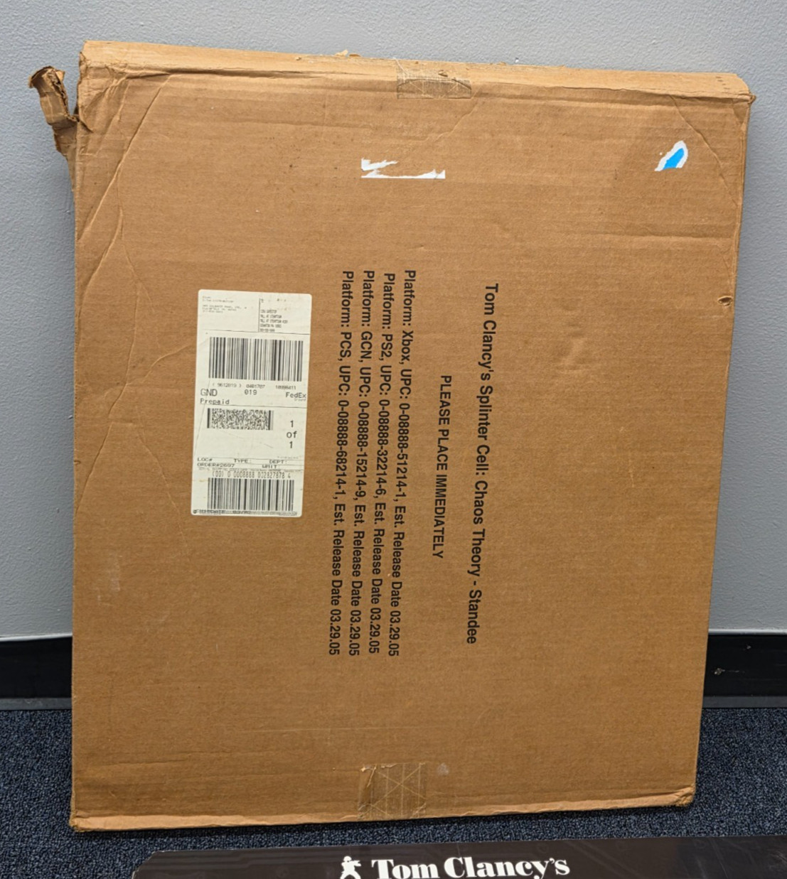 Tom Clancy’s Splinter Cell Chaos Theory Standee w/ Original Box NEVER ASSEMBLED