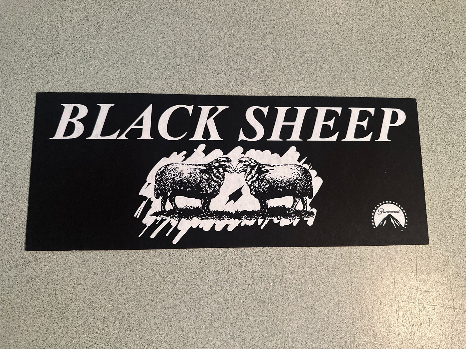 1996 Black Sheep Chris Farley Spade Movie Film Crew Parking Pass Vehicle Placard
