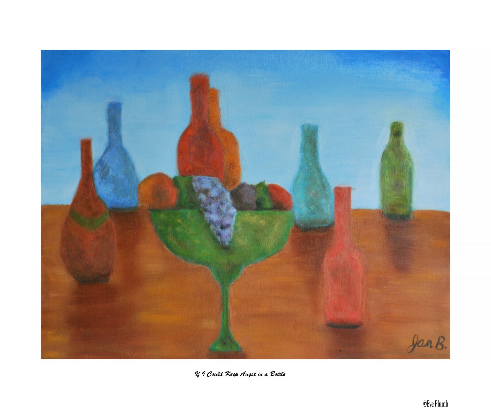 Eve Plumb “If I Could Keep Angst in a Bottle” Signed Lithograph 20″ x 24″