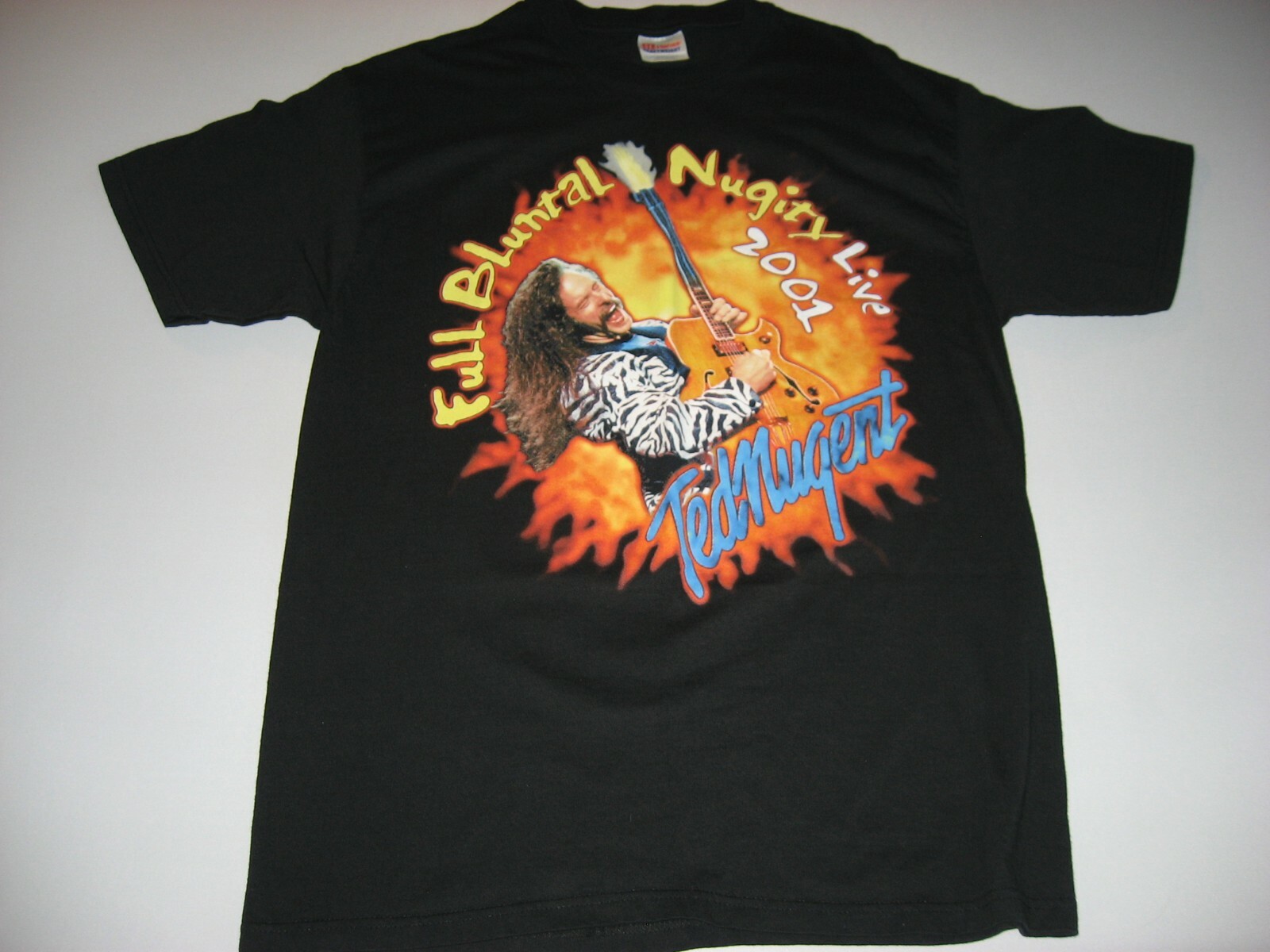 Ted Nugent Men’s Hanes Full Bluntal Live 2001 T Shirt Medium/Large