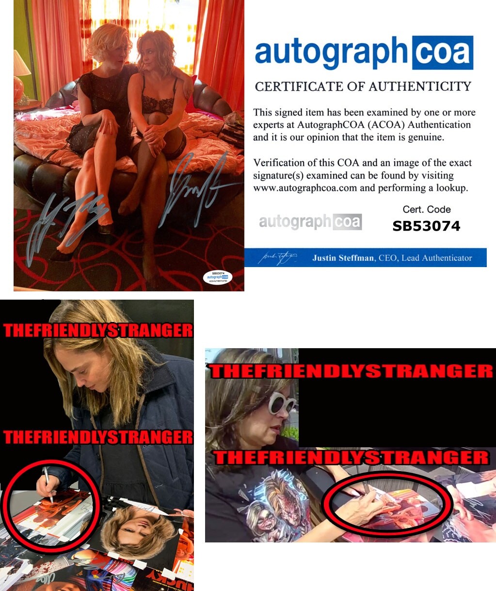 Jennifer Tilly & Fiona Dourif signed “CHUCKY” 8×10 Photo f EXACT PROOF Sexy ACOA