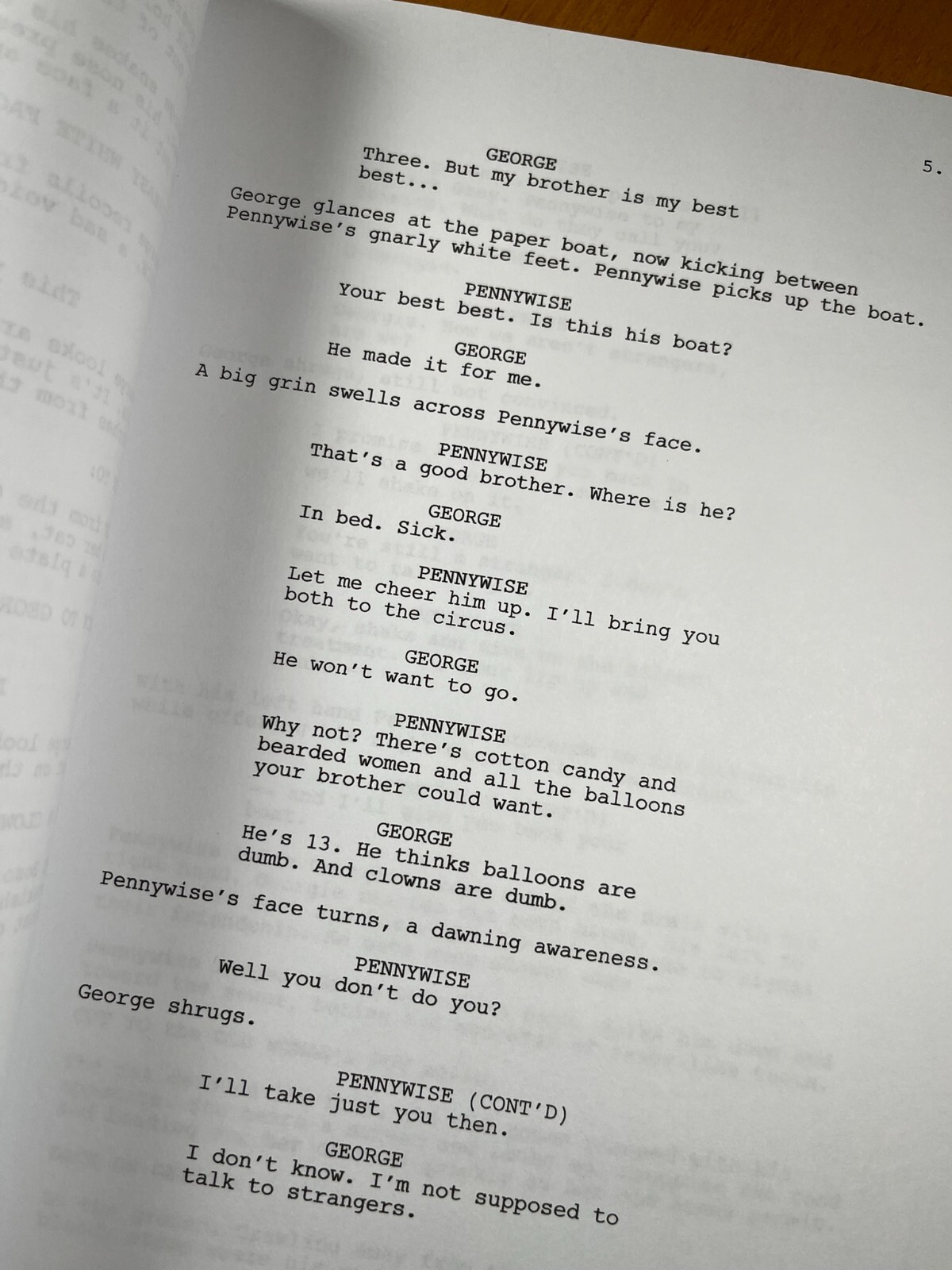 Stephen King’s IT Script Signed- Autograph Reprints- 118 Pages- IT 2017 Movie