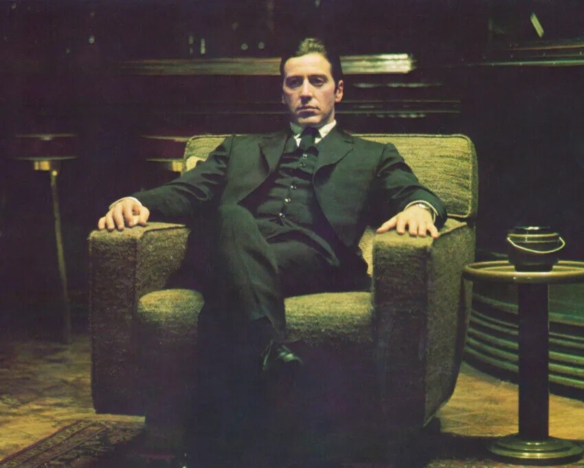The Godfather Part Ii Al Pacino Michael Corleone In Chair 8×10 Picture Celebrity