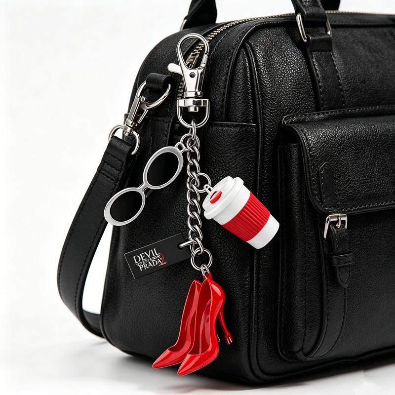 THE DEVIL WEARS PRADA 2 Bag Hanging Charm Red Heels Keychain Movie Collectible
