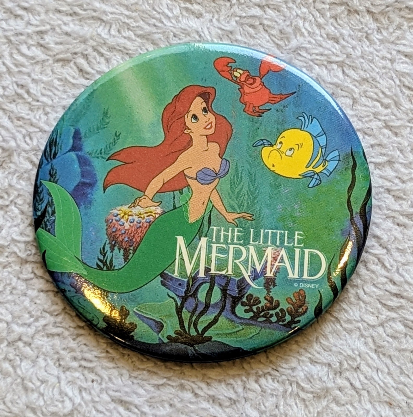 Original 1989 THE LITTLE MERMAID pin Walt Disney Hans Christian Andersen button