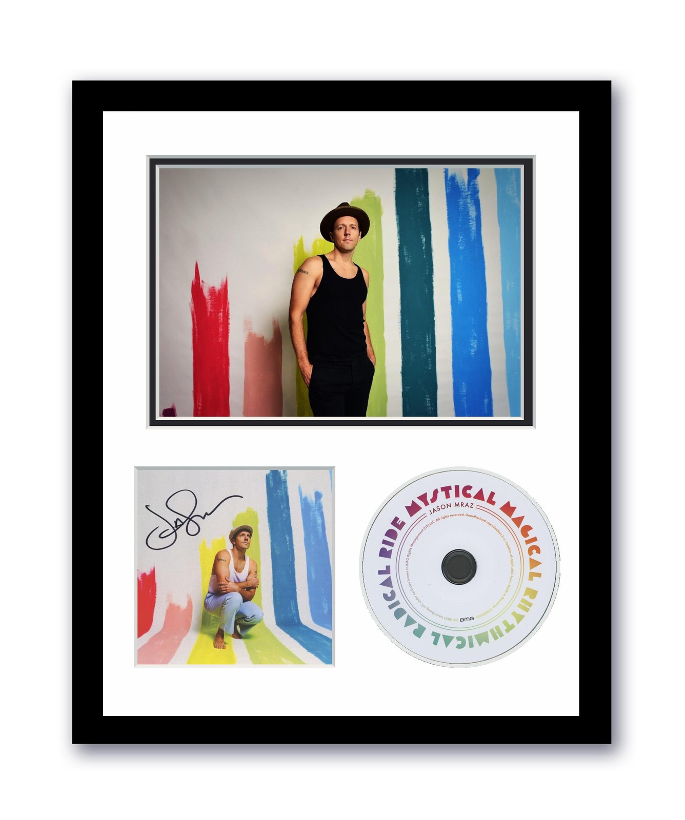 Jason Mraz Autographed Signed 11×14 Custom Framed CD Photo Mystical Magical ACOA