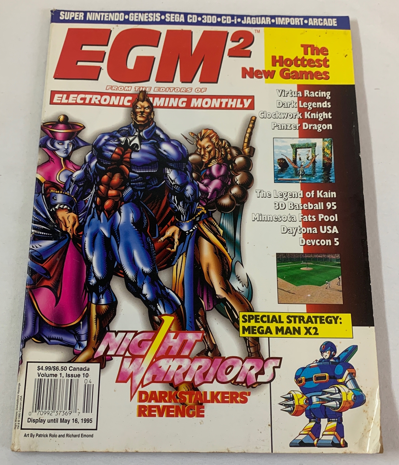 1995 EGM2 #10 Electronic Gaming Monthly ~ Night Warriors ~ low grade