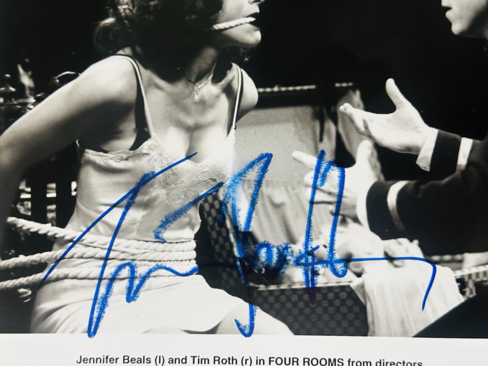 Tim Roth signed Quentin Tarantino’ Four Rooms 8×10 photo In Person.
