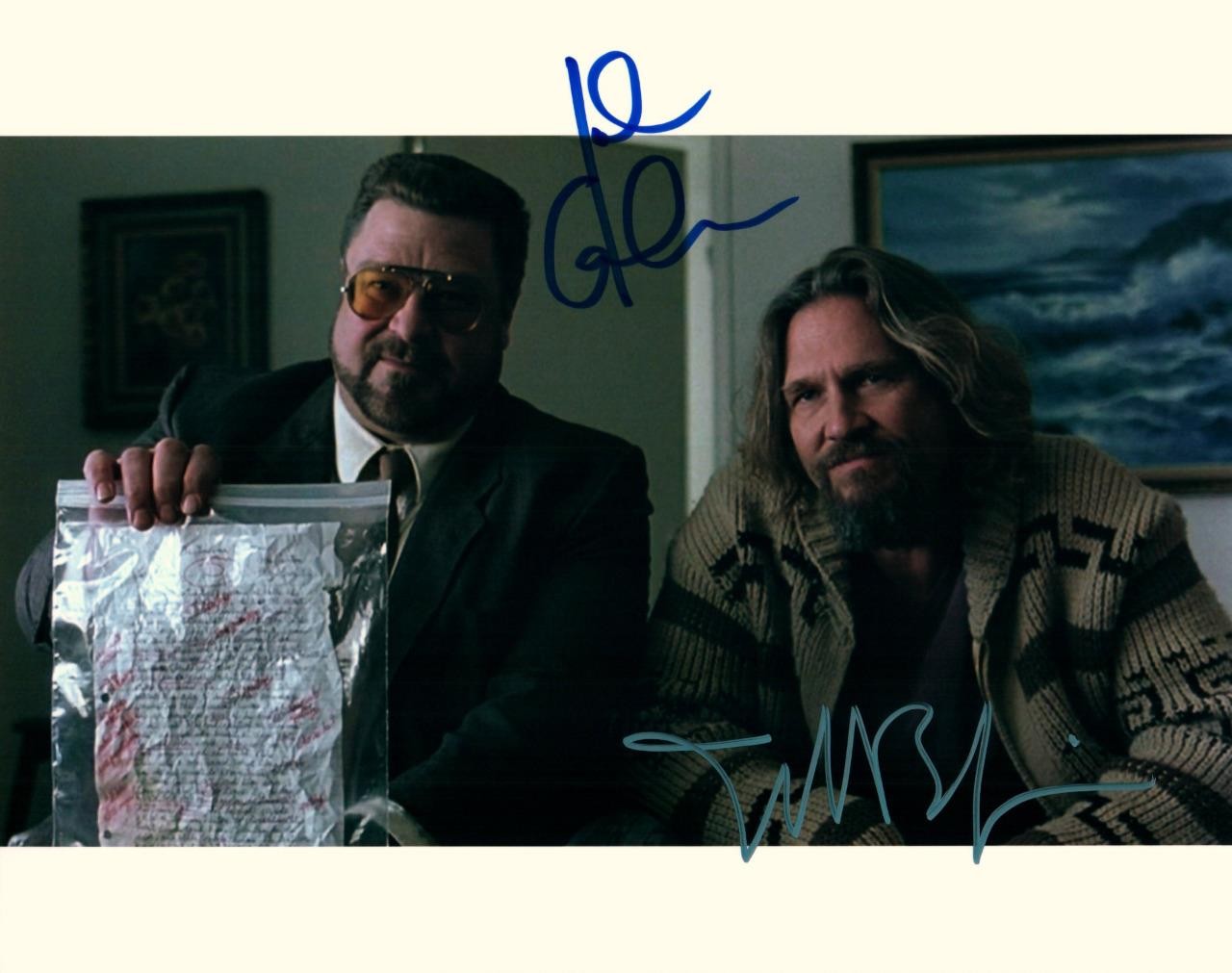 Jeff Bridges John Goodman signed 8×10 Photo Amazing autographed Picture + COA