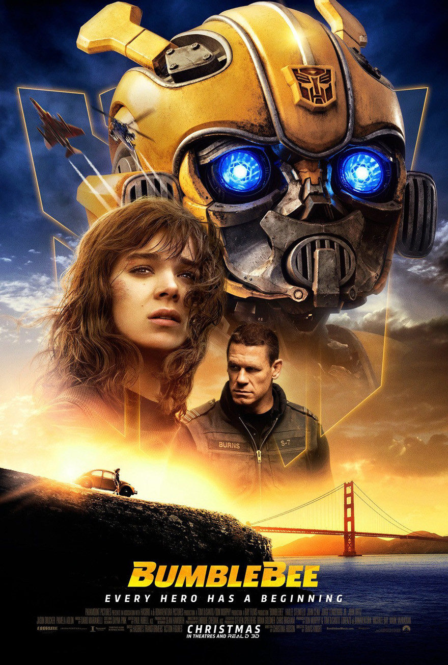 BUMBLEBEE MOVIE POSTER 2 Sided ORIGINAL FINAL 27×40 TRANSFORMERS JOHN CENA