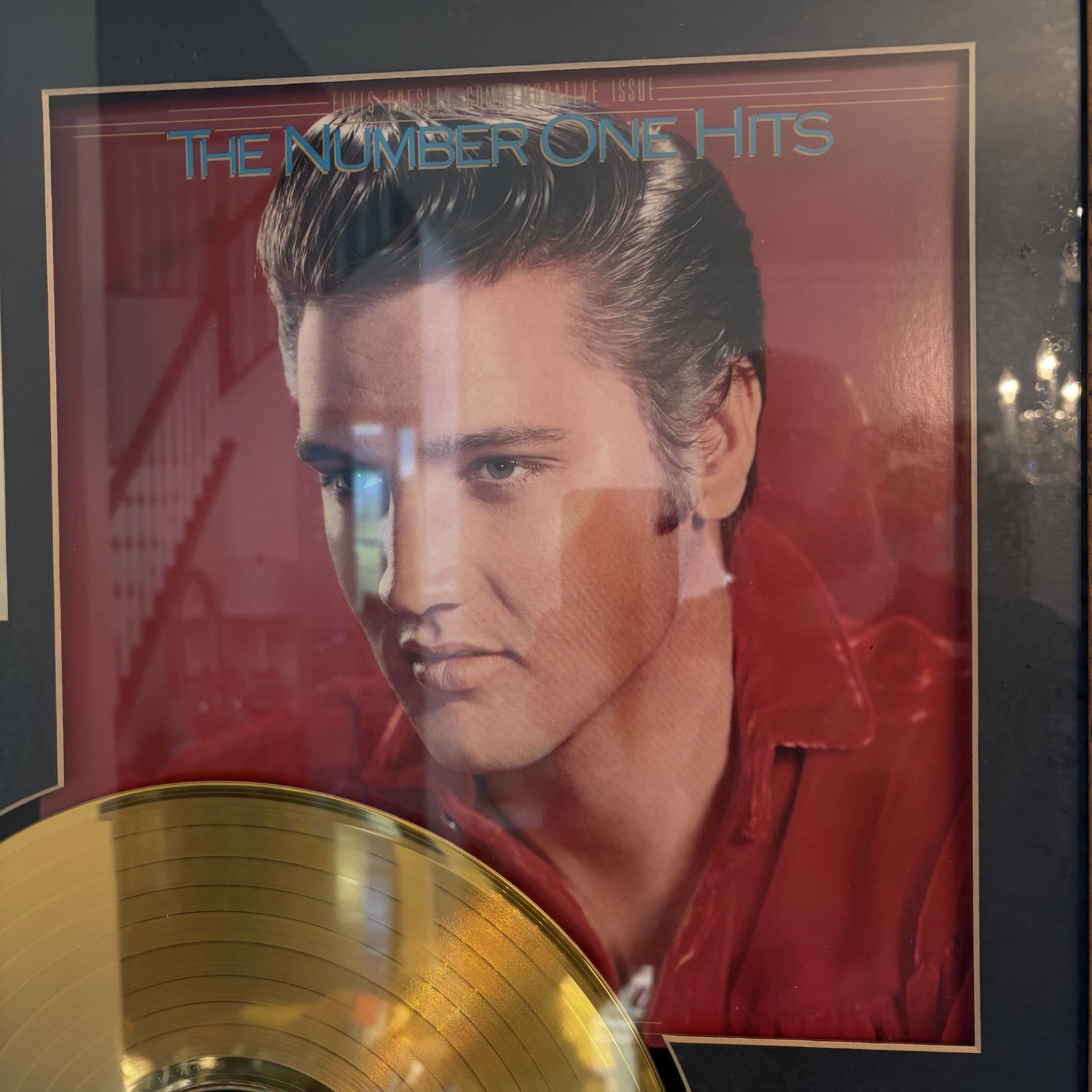 Elvis Presley The Number One Hits 24KT Gold Plated Record Framed Special Edition