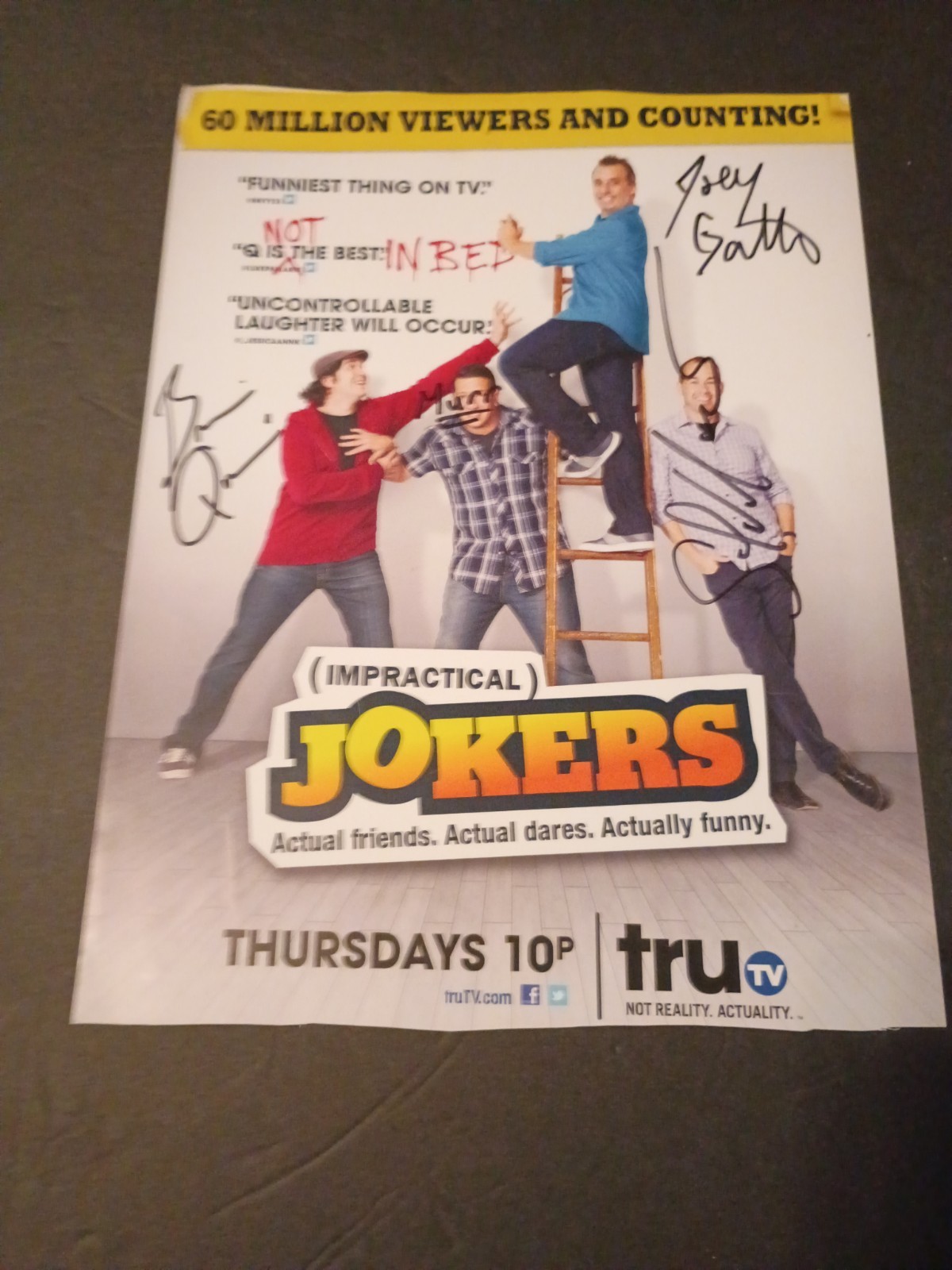 IMPRACTICAL JOKERS (Joe,Q,Murr,Sal) Signed Autographed 8×11 Photo