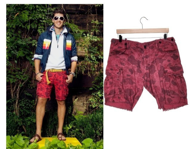 Gant by Michael Bastian Perfect Cargo Shorts in Red Camo Size 34