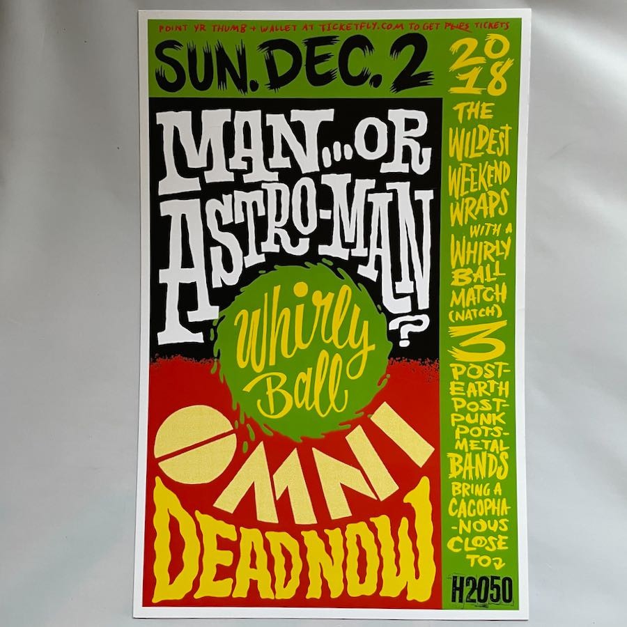 Set of 4 Concert Posters – H2050 Weekend – Man or Astro-man? Tar, 86, Come, etc.