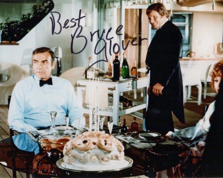 BRUCE GLOVER IN PERSON SIGNED 8 X 10 COLOR PHOTO FROM DIAMONDS ARE FOREVER