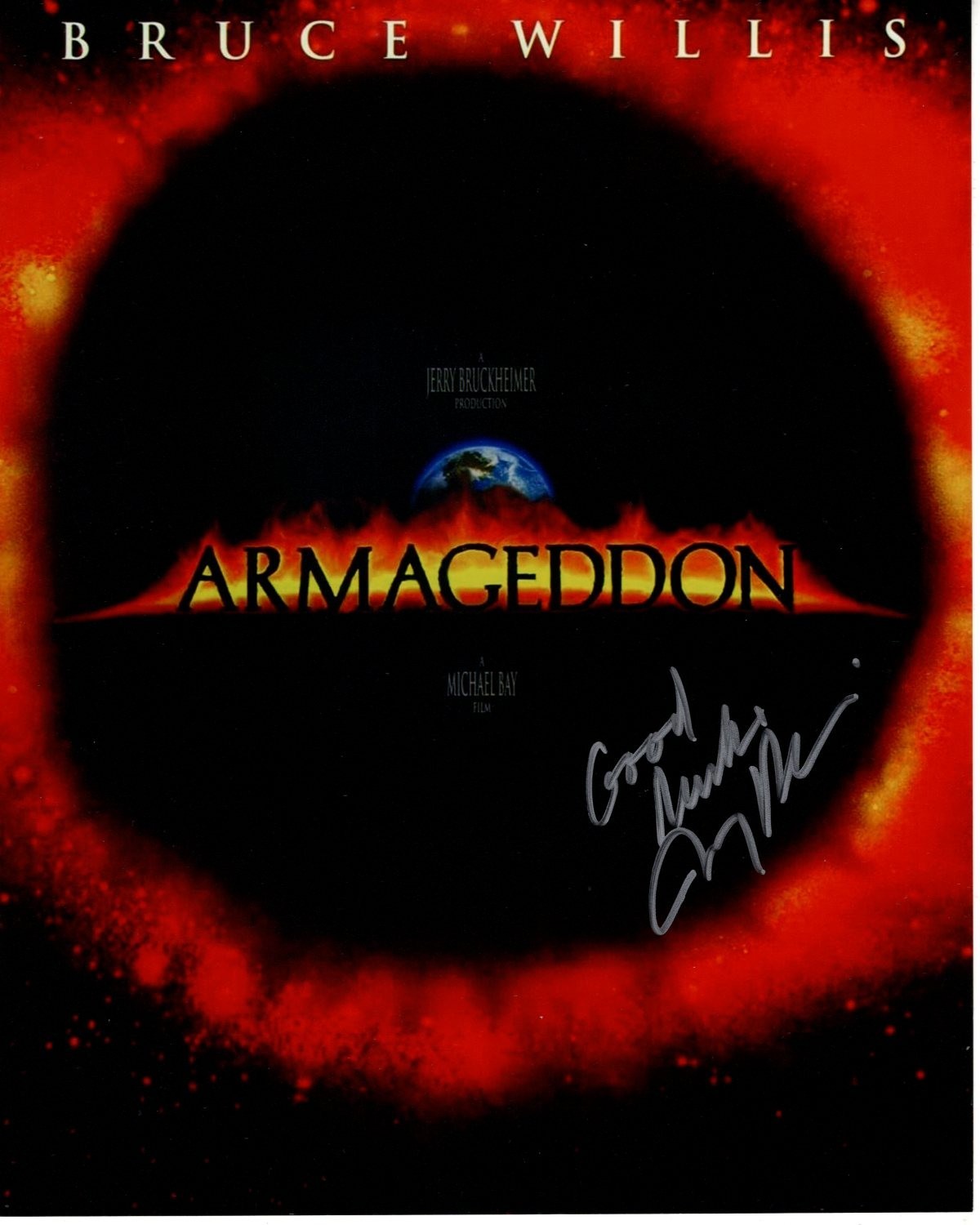 JERRY BRUCKHEIMER Signed 8×10 ARMAGEDDON Photo w/ Hologram COA