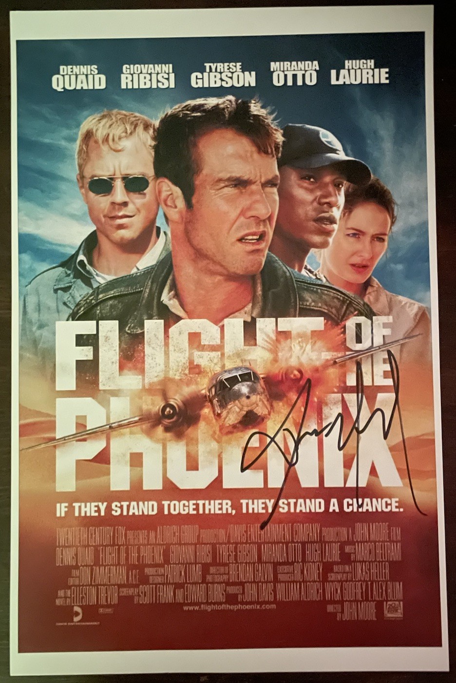 Flight of the Phoenix 11×17 Movie Poster Signed/Autographed by Dennis Quaid COA