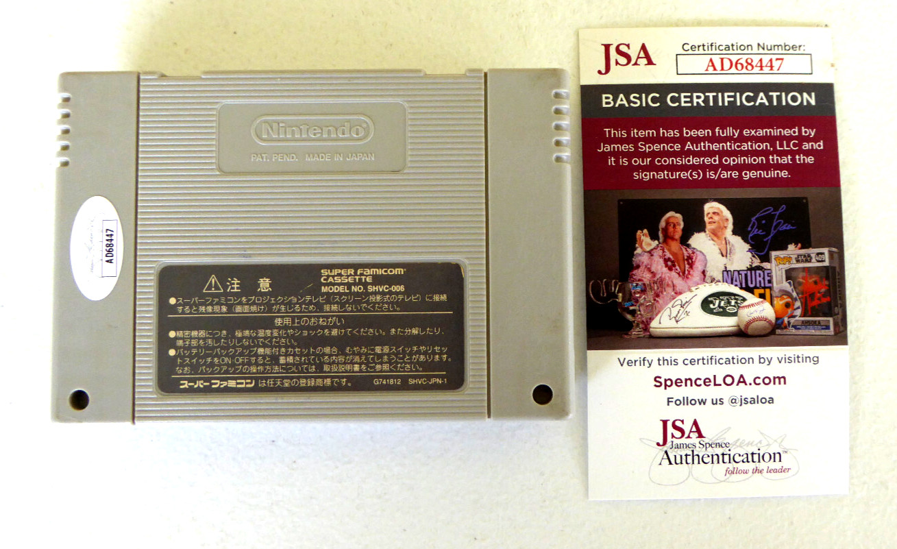 Charles Martinet Signed Mario RPG Super Famicom Japanese Game Autograph JSA COA