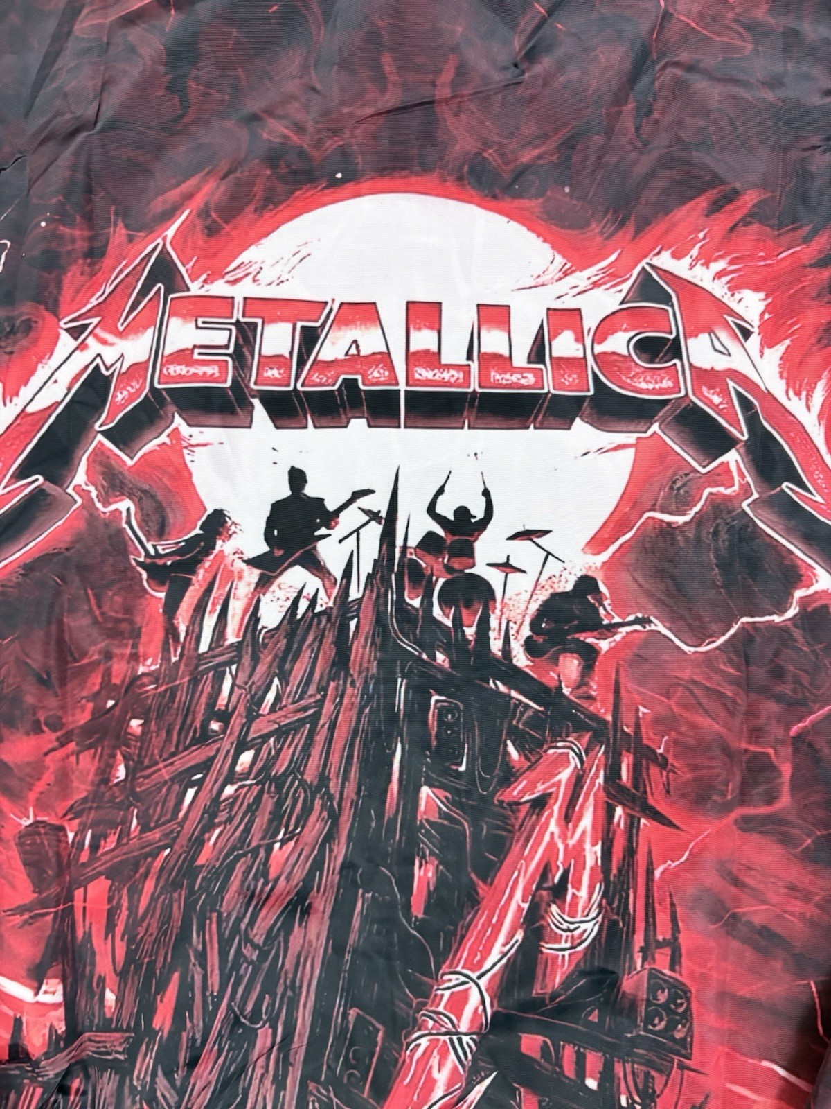 Unbranded Metallica Inspired Windbreaker Graphic AOP Hoodie Jacket 2XL