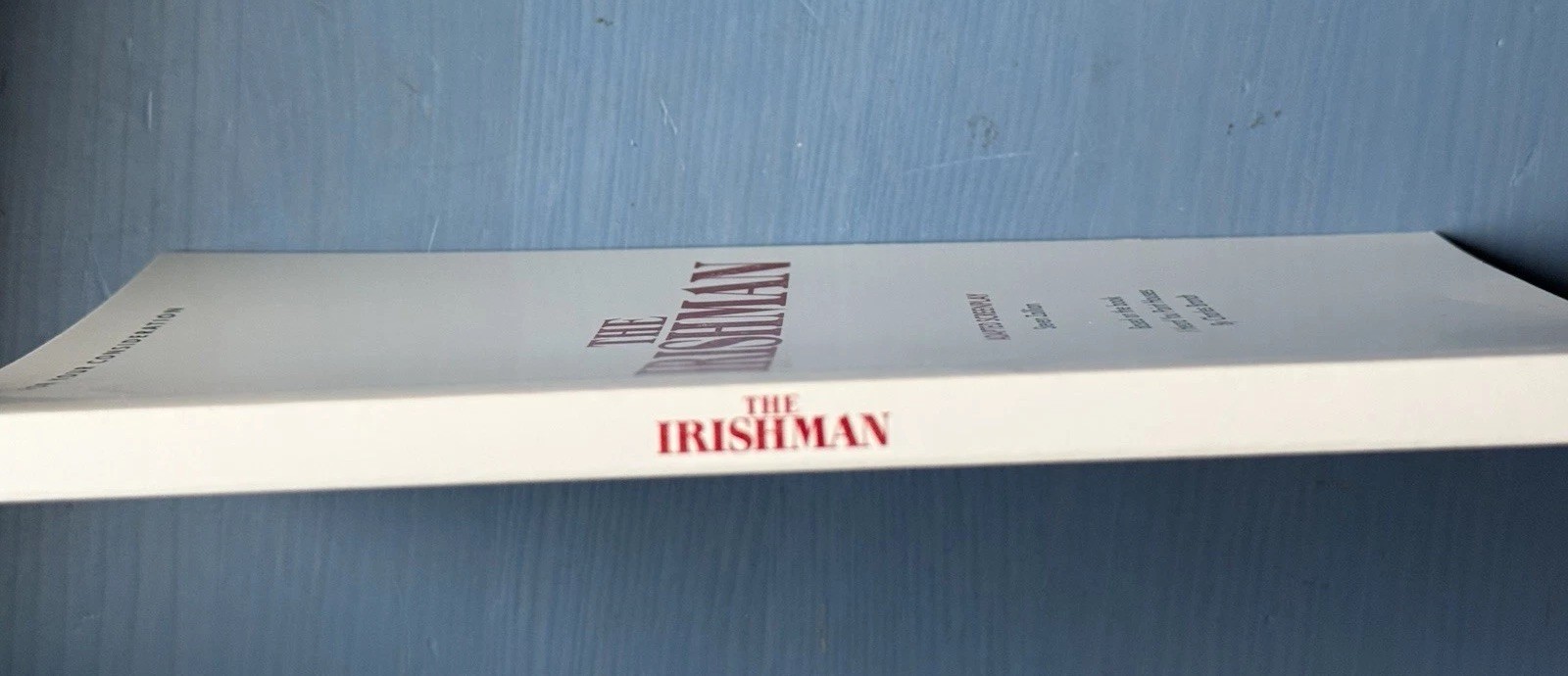 The Irishman Screenplay Book FYC Script Steven Zaillian Martin Scorsese