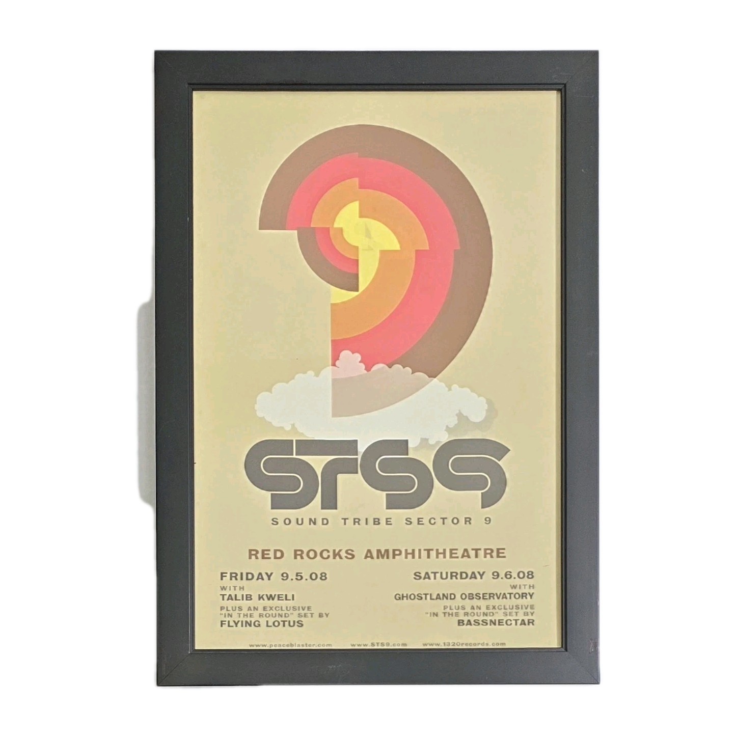 STS9 Red Rocks Poster 2008 Bassnectar Flying Lotus