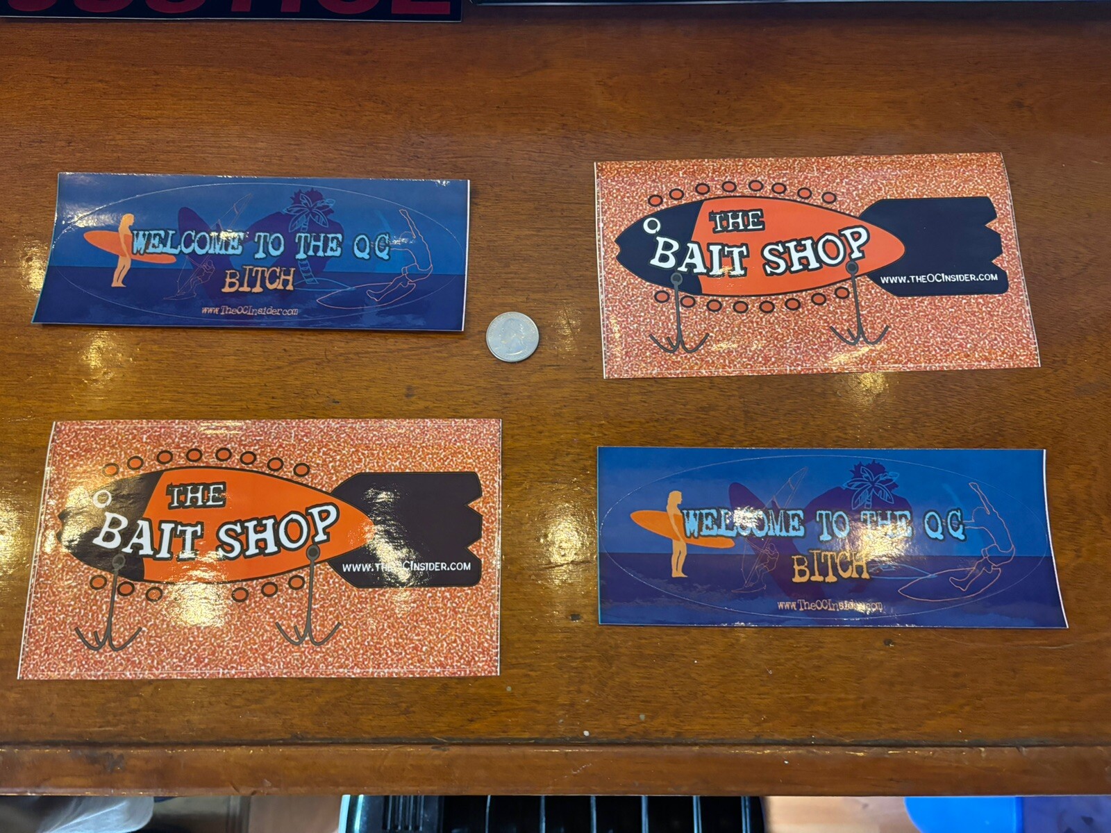 Welcome to the OC Bitch Sticker (Lot of 4)—Orange County 7.5×3 Free sticker