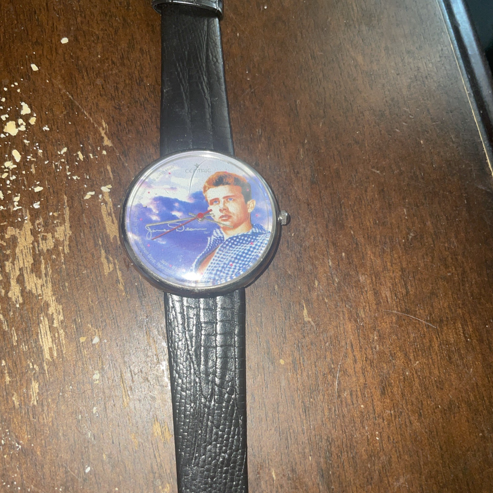 Vintage James Dean Memorial Watch Silver Tone for Men Needs Battery Sold As-Is