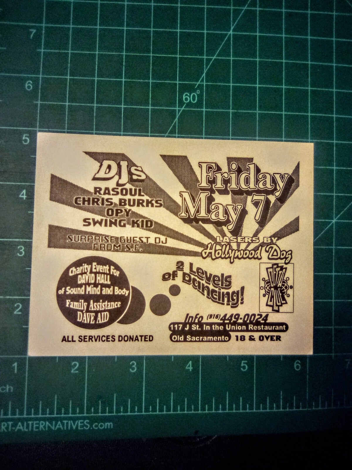 Vtg 90s BLISS Acid Jazz Rave Party Event Flyer Sacramento Northern California