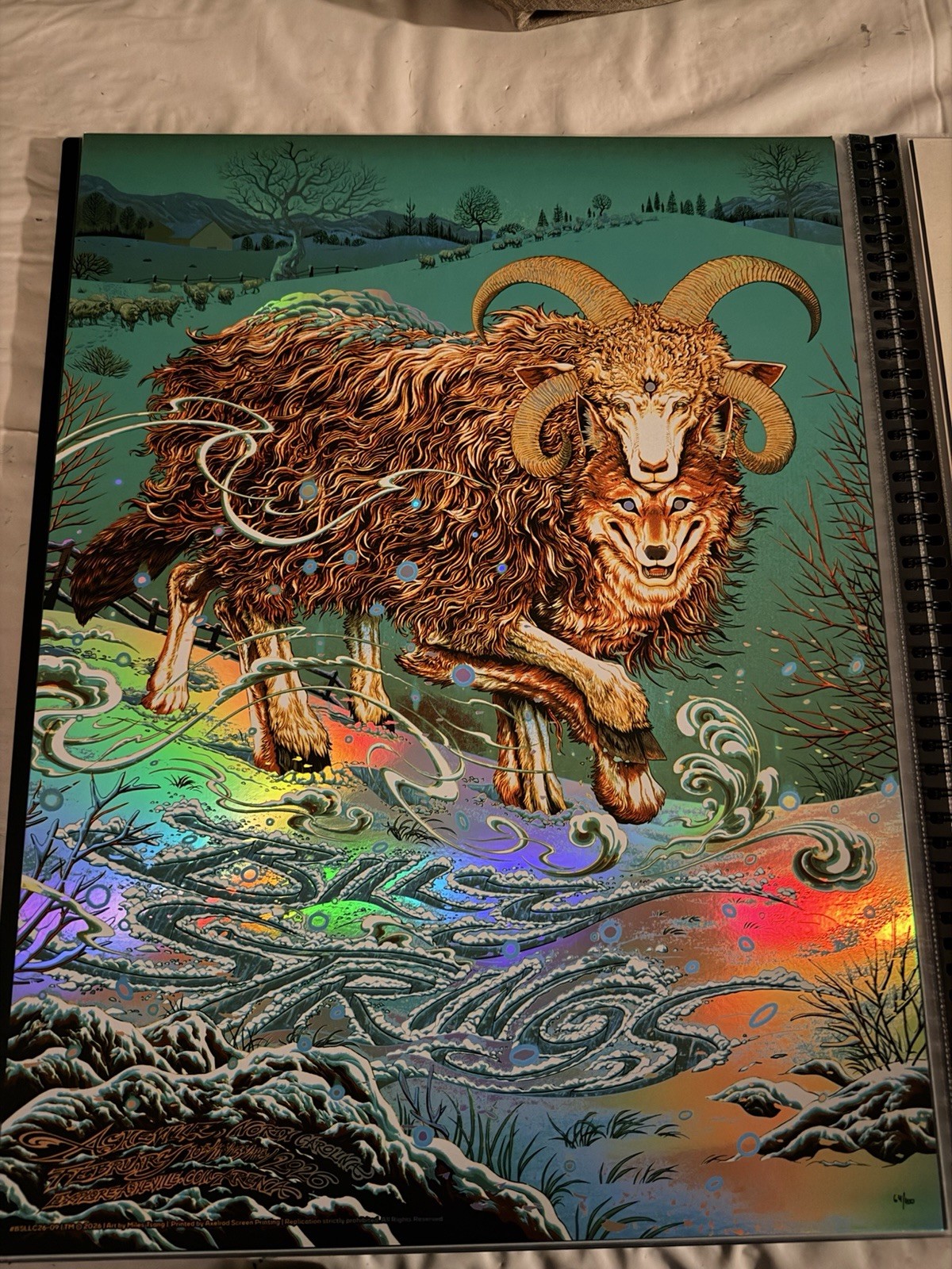 Billy Strings SE FOIL Poster Asheville, NC; 2026 Show Edition #/100 Miles Tsang