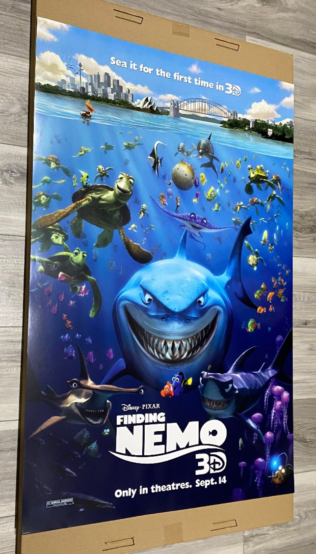 Finding Nemo 3D Movie Poster Double Sided DS 27×40 NEW! Authentic DISNEY PIXAR
