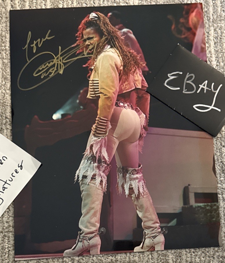 Janet Jackson Signed In Person 11×14 Photo With Backstage Pass Certified COA